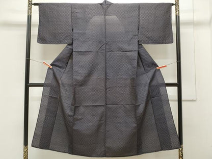平和屋着物▽上質な紬 単衣 紬 吉祥文 正絹 逸品 未使用 CAAT1385ev