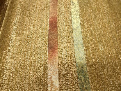 平和屋着物◎太鼓柄袋帯 切り嵌め 菱吉祥文 金糸 正絹 逸品 CAAT2036yk