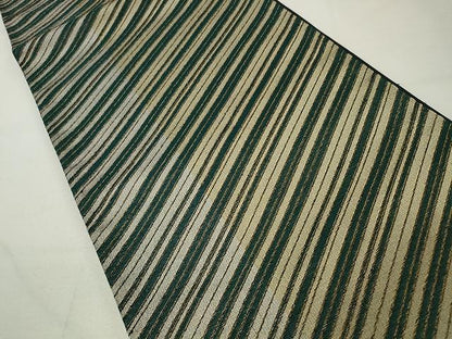 平和屋着物◎全通柄袋帯 斜線文 金銀糸 正絹 逸品 CAAT2201yk