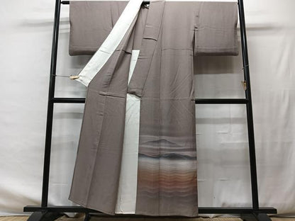 平和屋着物▽豪華色留袖 単衣 霞文 風景文 暈し染め 正絹 逸品 CAAT3236xe