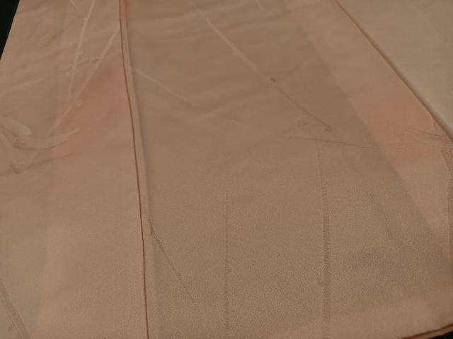 平和屋着物■上質な色無地　草花地紋　宍色　正絹　逸品　CAAT3498xe