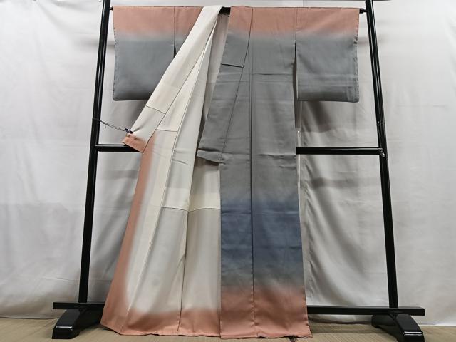 訪問着　作家物　霞文　暈し染め　やまと誂製　正絹　逸品　陶彩染 訪問着 作家物 霞文 暈し染め やまと誂製 正絹 逸品 陶彩染