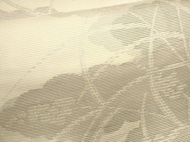 平和屋着物＊夏物 六通柄袋帯 雲重ね草花文 銀糸 正絹 逸品 CAAT3616eg