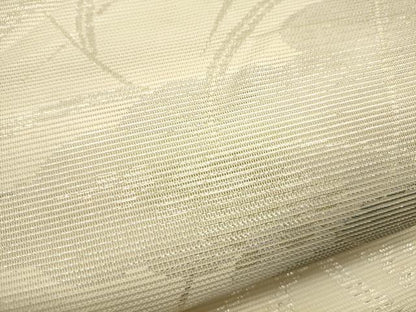 平和屋着物＊夏物 六通柄袋帯 雲重ね草花文 銀糸 正絹 逸品 CAAT3616eg