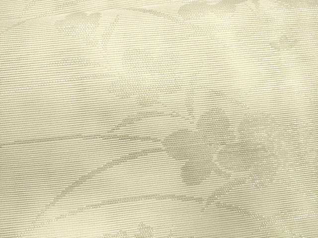 平和屋着物＊夏物 六通柄袋帯 草花文 銀糸 正絹 逸品 CAAT3620eg