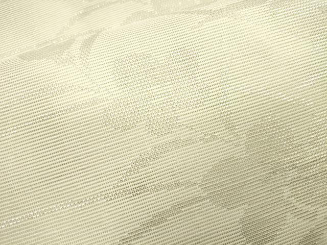 平和屋着物＊夏物 六通柄袋帯 草花文 銀糸 正絹 逸品 CAAT3620eg