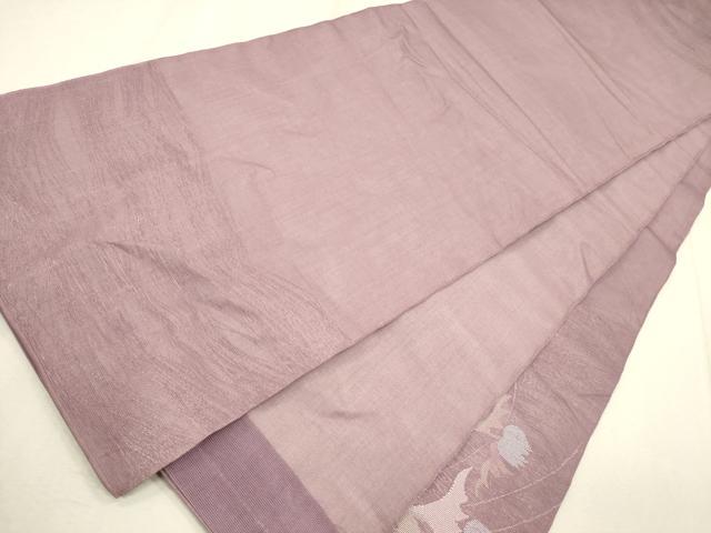 平和屋着物＊夏物 太鼓柄袋帯 草花文 金銀糸 正絹 逸品 CAAT3633eg