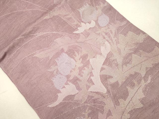 平和屋着物＊夏物 太鼓柄袋帯 草花文 金銀糸 正絹 逸品 CAAT3633eg