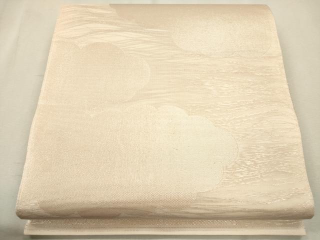 平和屋着物＊夏物 六通柄 本袋帯 雲重ね文 金糸 正絹 逸品 CAAT3645eg