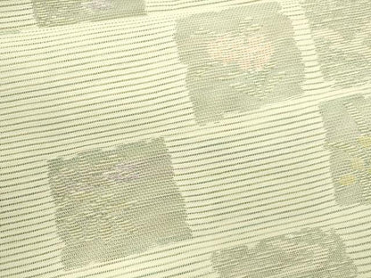 平和屋着物＊夏物　六通柄　京袋帯　色紙草花文　CAAT3741eg