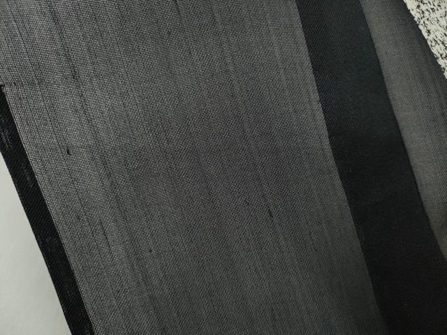 平和屋着物＊夏物 訪問着 紗紬 うちわ花文 黒地 金彩 正絹 逸品 CAAT4299ut
