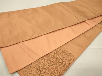 平和屋着物◎太鼓柄袋帯 総駒刺繍 正倉院花文 正絹 逸品 CAAT4744in