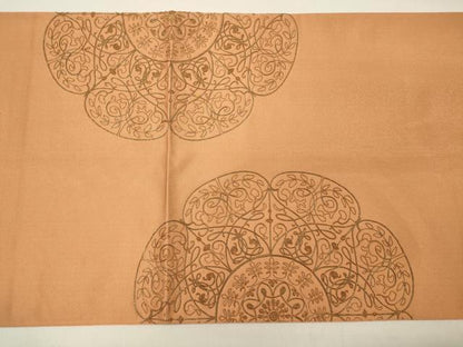平和屋着物◎太鼓柄袋帯 総駒刺繍 正倉院花文 正絹 逸品 CAAT4744in