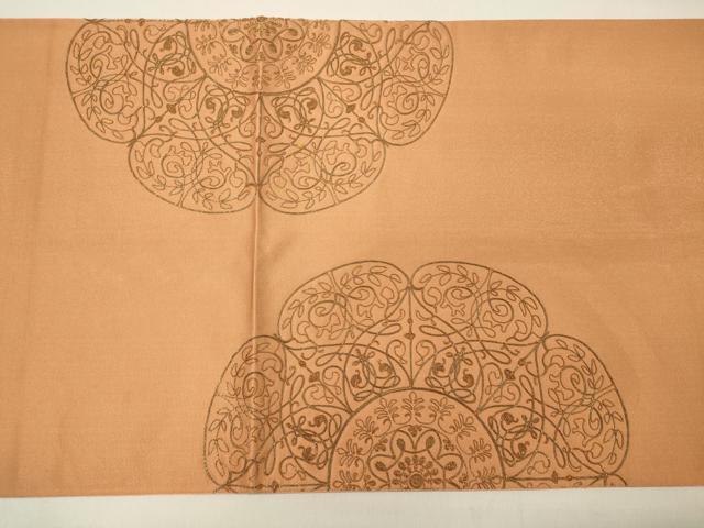 平和屋着物◎太鼓柄袋帯 総駒刺繍 正倉院花文 正絹 逸品 CAAT4744in