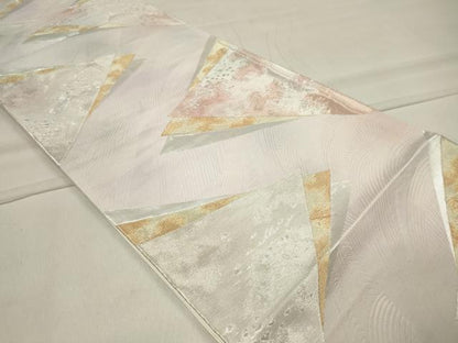平和屋着物◎六通柄袋帯 色紙重ね箔散らし 金銀糸 正絹 逸品 CAAT4760in