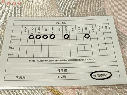 平和屋着物◎六通柄袋帯 唐織 孔雀文 金銀糸 正絹 逸品 CAAT4766in
