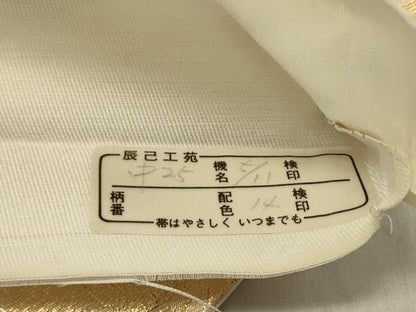 平和屋着物◎六通柄袋帯 唐織 双鳥花文 金糸 正絹 逸品 CAAT4769in