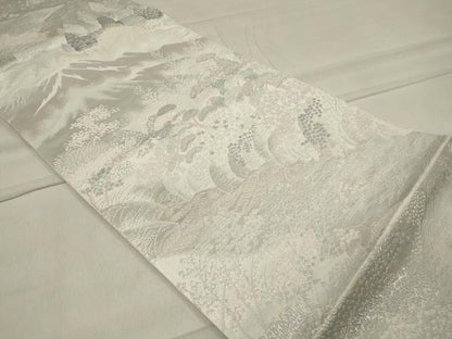 平和屋着物◎六通柄袋帯 美山 樹林風景文 二重箔錦 正絹 逸品 CAAT4770in