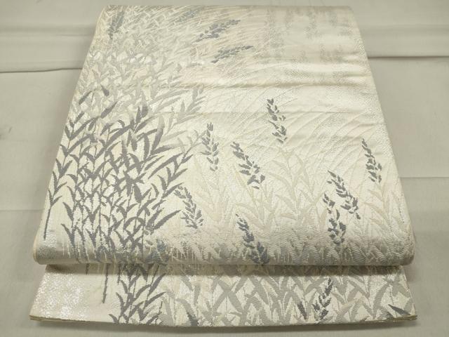 平和屋着物◎六通柄袋帯 唐織 蔦草文 銀糸 正絹 逸品 CAAT4782in