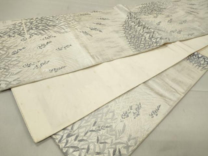 平和屋着物◎六通柄袋帯 唐織 蔦草文 銀糸 正絹 逸品 CAAT4782in