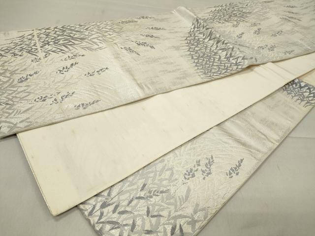 平和屋着物◎六通柄袋帯 唐織 蔦草文 銀糸 正絹 逸品 CAAT4782in