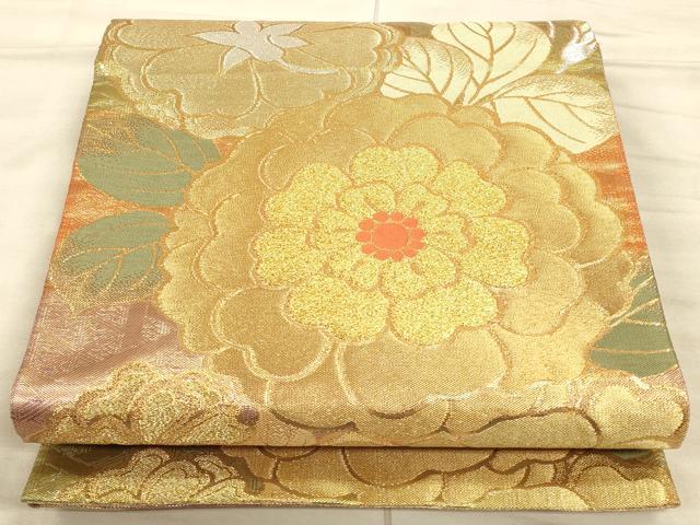 平和屋着物◎佐賀錦 六通柄袋帯 裏菊 金銀糸 正絹 逸品 CAAT5107ft