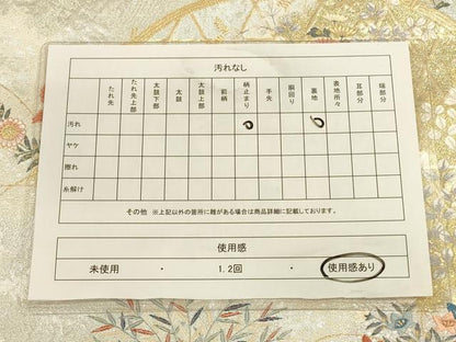 平和屋着物◎六通柄袋帯 唐織り 籬花文 金銀糸 正絹 逸品 CAAT5119ft