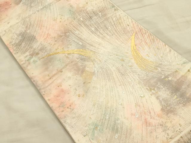 平和屋着物◎六通柄袋帯 古都の四季 孔雀文 錦引箔 正絹 逸品 CAAT5132ft
