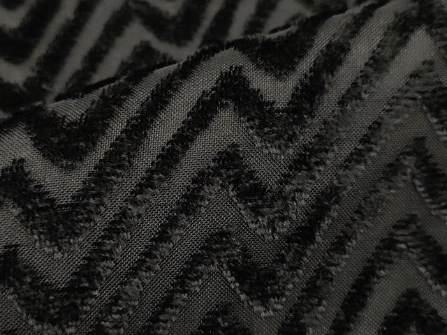 平和屋着物∞道中着 ビロード 吉祥地紋 黒地 逸品 CAAT5612id