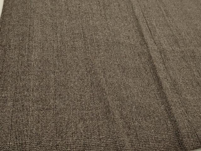 平和屋着物＃男性　和装コート　格子柄　キングサイズ　正絹　逸品　CAAT5614id