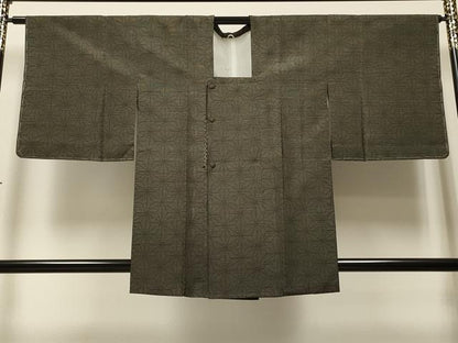 平和屋着物∞本場大島紬 道行コート 麻の葉文様 正絹 逸品 未使用 CAAT5641id