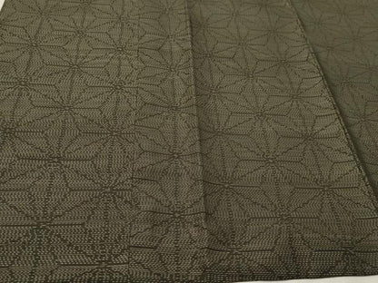 平和屋着物∞本場大島紬 道行コート 麻の葉文様 正絹 逸品 未使用 CAAT5641id