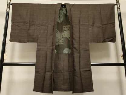平和屋着物∞男性 羽織 紬地 吉祥文 正絹 逸品 CAAT5672id