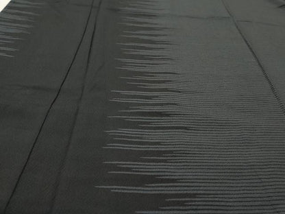 平和屋着物▽道中着　単衣　吉祥文　黒地　ロング丈　正絹　逸品　CAAT5685id