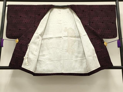 平和屋着物∞道行コート　輪奈ビロード　亀甲花地紋　逸品　CAAT5696id