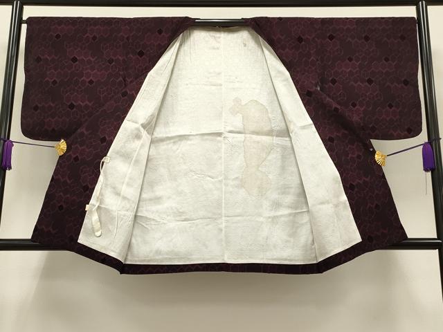 平和屋着物∞道行コート　輪奈ビロード　亀甲花地紋　逸品　CAAT5696id