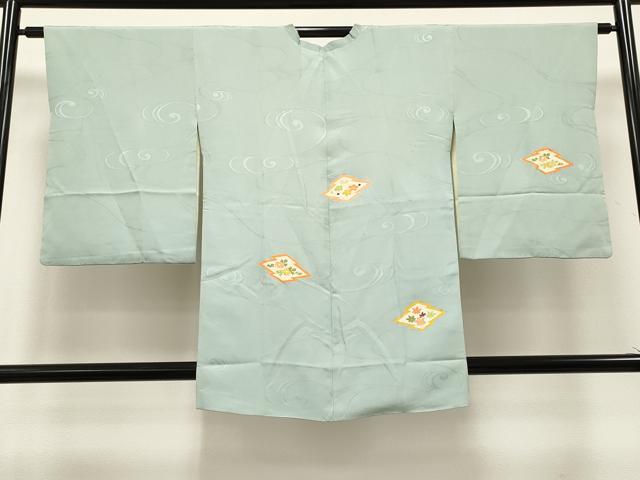 平和屋着物＃道行コート　松皮菱花文　金彩　正絹　逸品　CAAT5697id