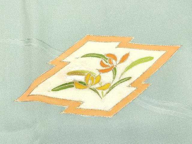 平和屋着物＃道行コート　松皮菱花文　金彩　正絹　逸品　CAAT5697id