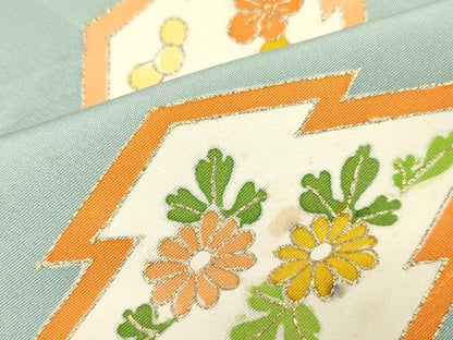 平和屋着物＃道行コート　松皮菱花文　金彩　正絹　逸品　CAAT5697id