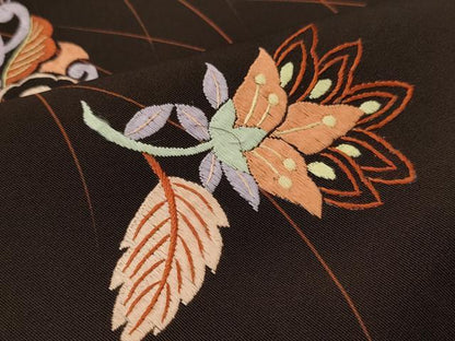 平和屋着物∞道行コート　刺繍　更紗花文　正絹　逸品　未使用　CAAT5720id