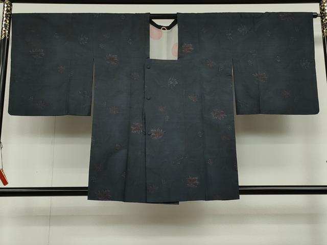 平和屋着物∞本場大島紬 道行コート 更紗唐草文 正絹 逸品 CAAT5729id