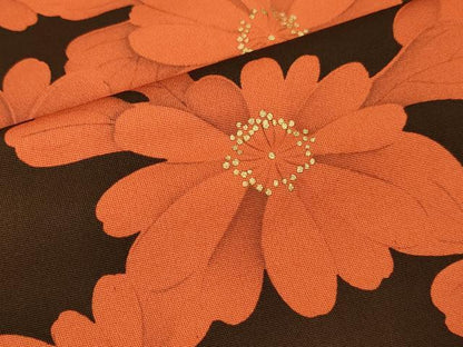 平和屋着物∞道行コート 草花文 金彩 ロング丈 正絹 逸品 CAAT5730id
