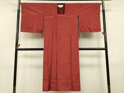 平和屋着物▽道行コート　単衣　格子地紋　ロング丈　正絹　逸品　CAAT5741id