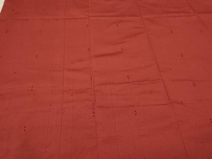 平和屋着物▽道行コート　単衣　格子地紋　ロング丈　正絹　逸品　CAAT5741id
