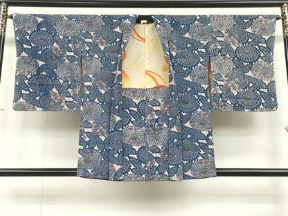 平和屋着物＃羽織 型染め 草花文 正絹 逸品 未使用 CAAT5756id