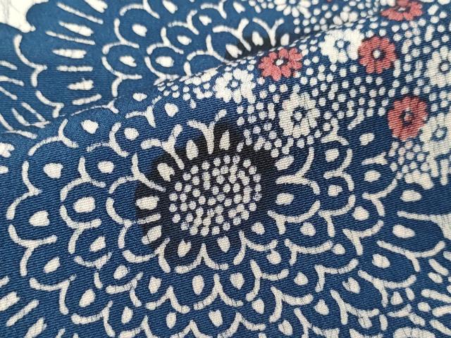平和屋着物＃羽織 型染め 草花文 正絹 逸品 未使用 CAAT5756id