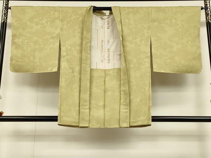 平和屋着物＃羽織　雲重ね樹林地紋　青朽葉色　正絹　逸品　未使用　CAAT5772id