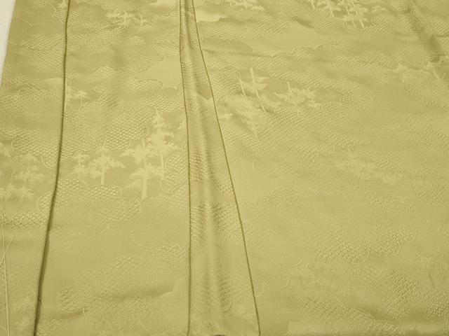 平和屋着物＃羽織　雲重ね樹林地紋　青朽葉色　正絹　逸品　未使用　CAAT5772id