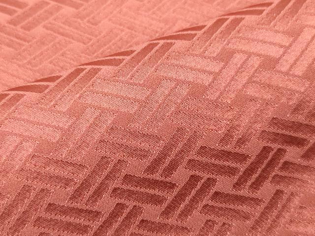 平和屋着物∞道行コート 檜垣地紋 甚三紅色 正絹 逸品 未使用 CAAT5780id