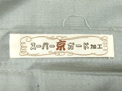 平和屋着物▽男性　長羽織　単衣　紬地　霞文　キングサイズ　正絹　逸品　CAAT5781id